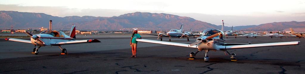 Kenneth Ingham with two planes